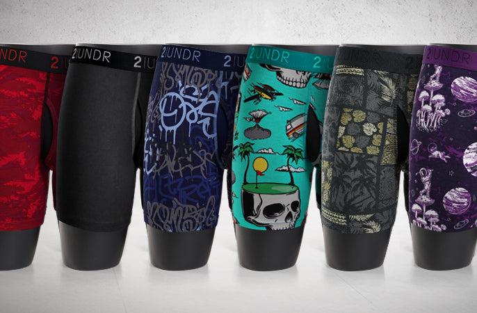 different types of 2undr products in a row