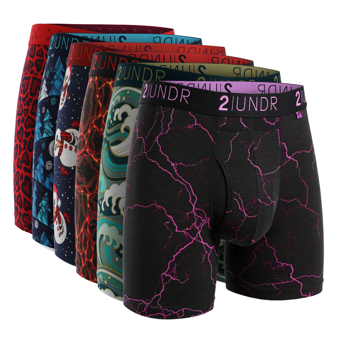 Swing Shift Boxer Brief -Elemental Holiday Collection - 6 Pack