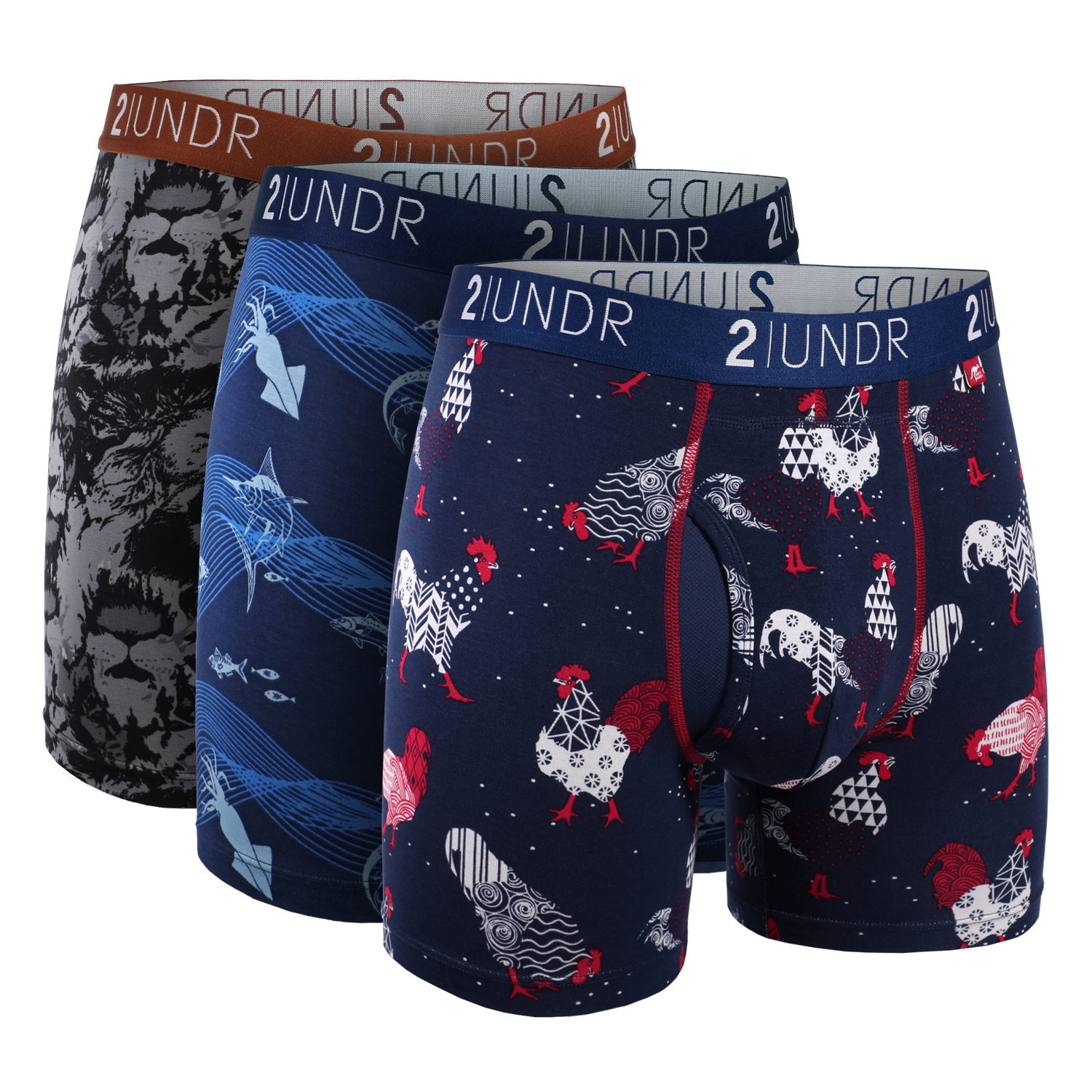 Outset Boxer Brief: Naval/Cassette Madness Cedar 2 Pack