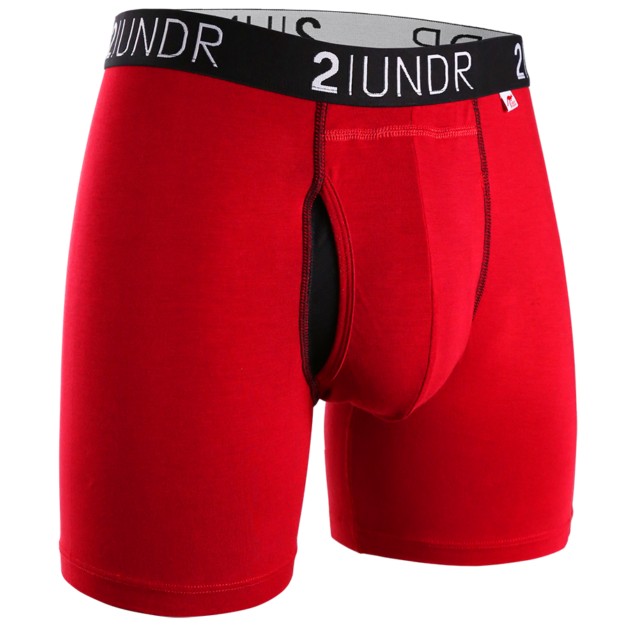 Swing Shift Boxer Brief - Red/Red – 2UNDR