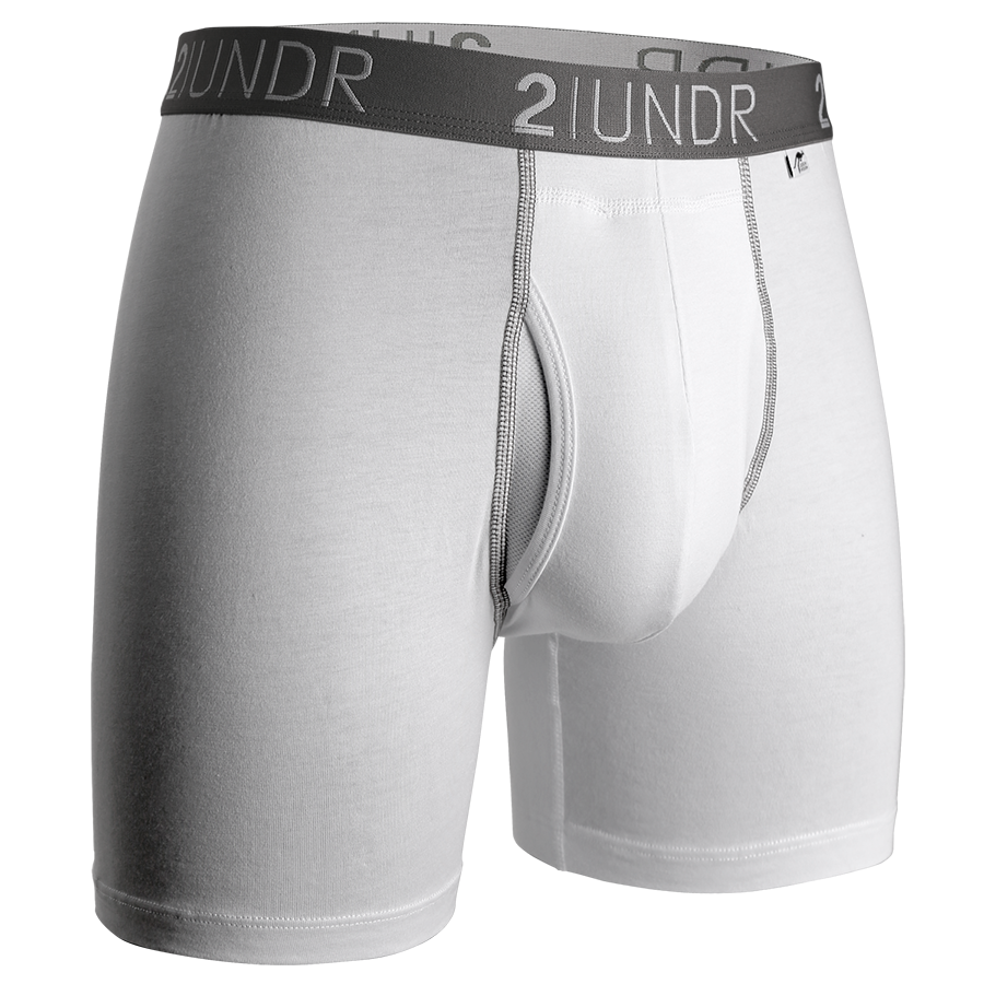 2UNDR Power Shift Long Leg Boxer Brief White 2U05LL