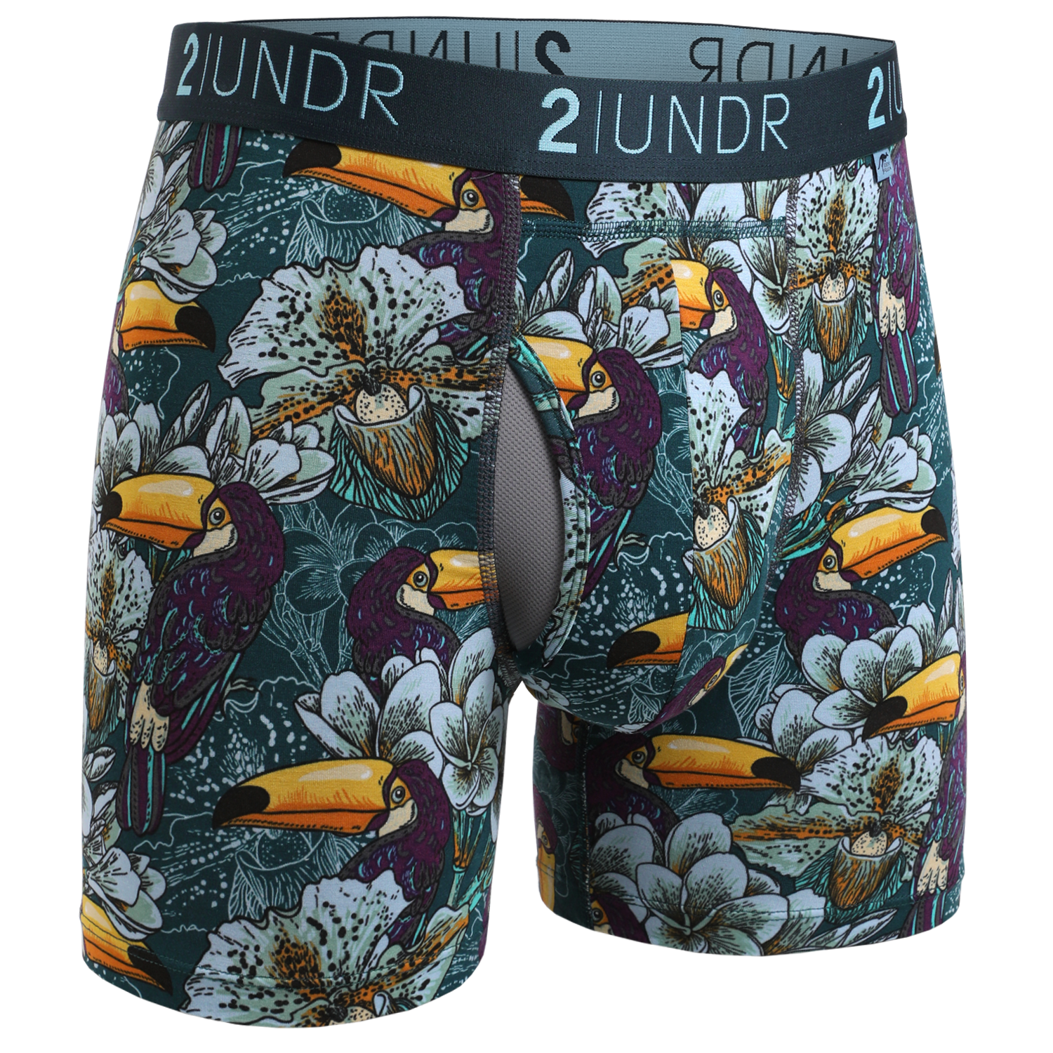 2UNDR - Printed Swing Shift Boxers Parrot