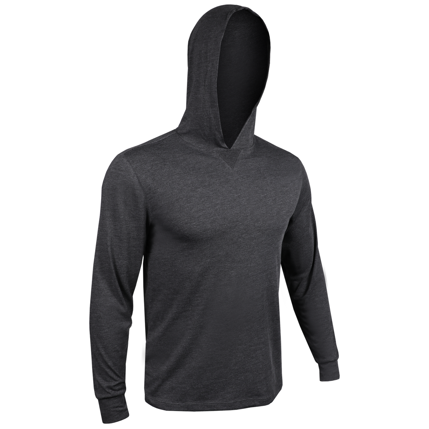All Day Long Sleeve Hooded Tee - Heathered Charcoal
