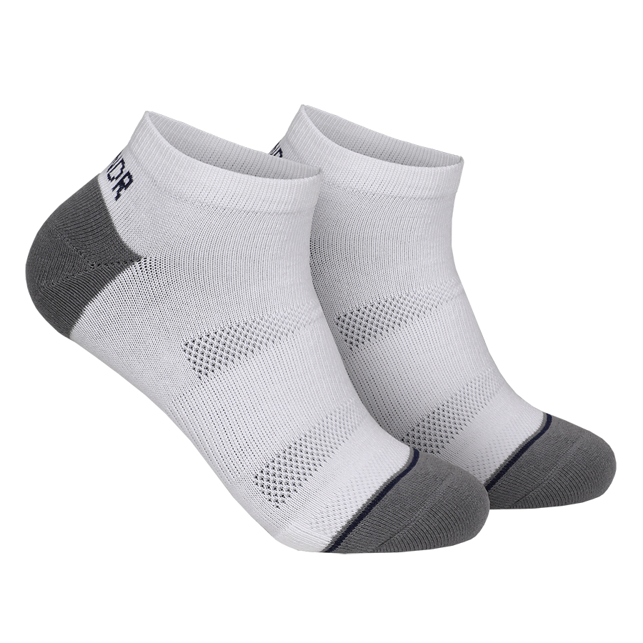 2UNDR Socks One Size Sport Ankle Sock White Grey