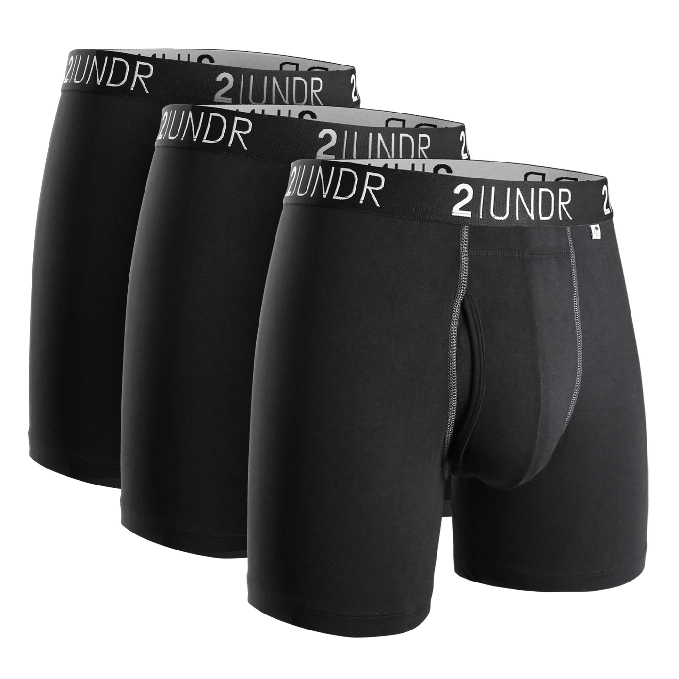 Swing Shift 6" Boxer Brief - 3 Pack Boxset - Black
