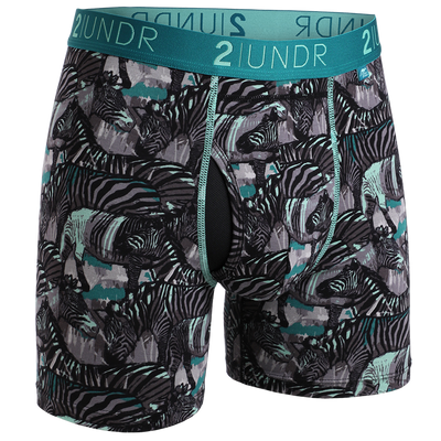 Swing Shift 6" Boxer Brief - 2 Pack - Zebras - Squids