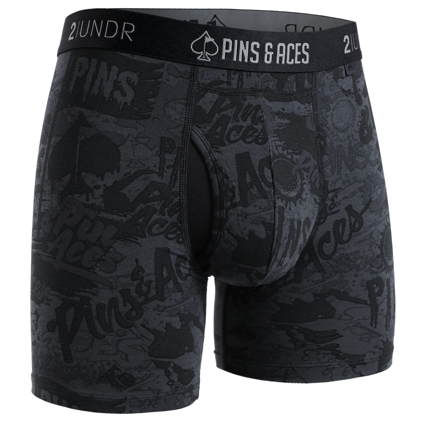 Swing Shift 6" Boxer Brief - 3 Pack Boxset -  Pins & Aces | Graffiti/Tiger/Palm