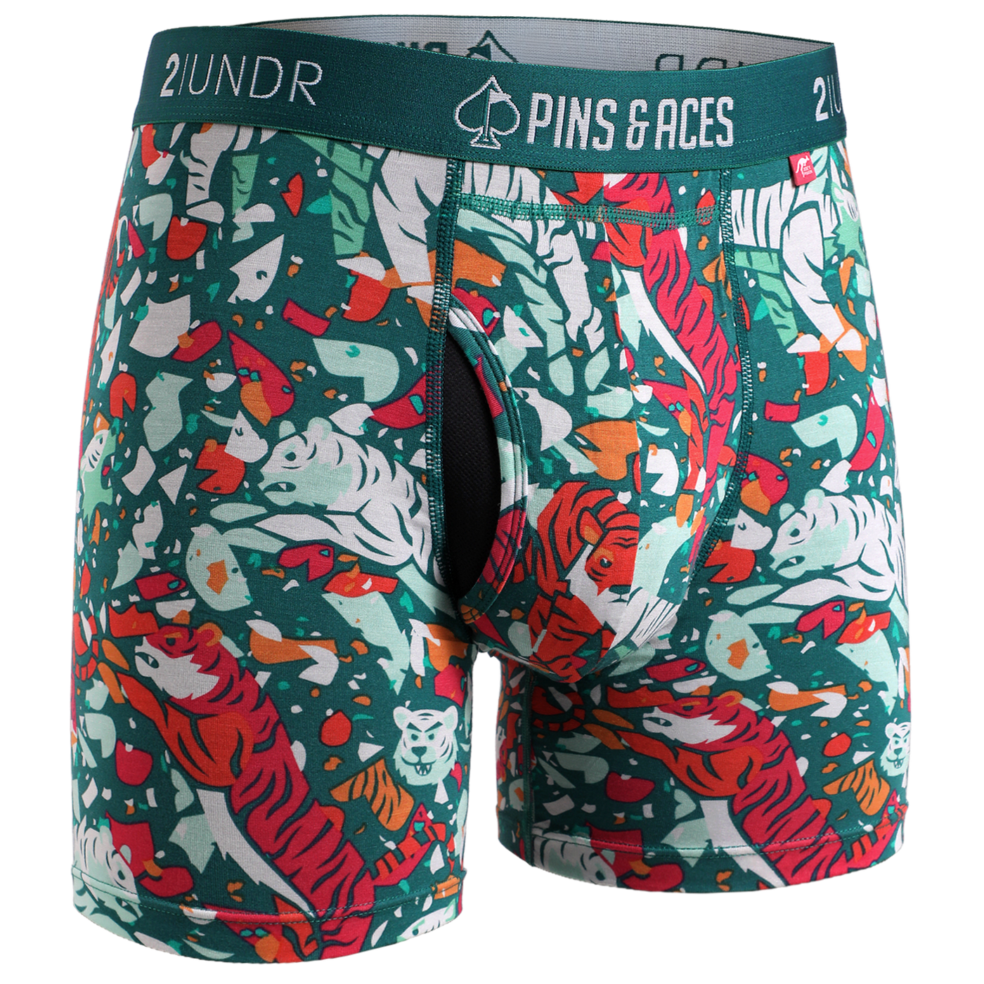 Swing Shift 6" Boxer Brief - 3 Pack Boxset -  Pins & Aces | Graffiti/Tiger/Palm