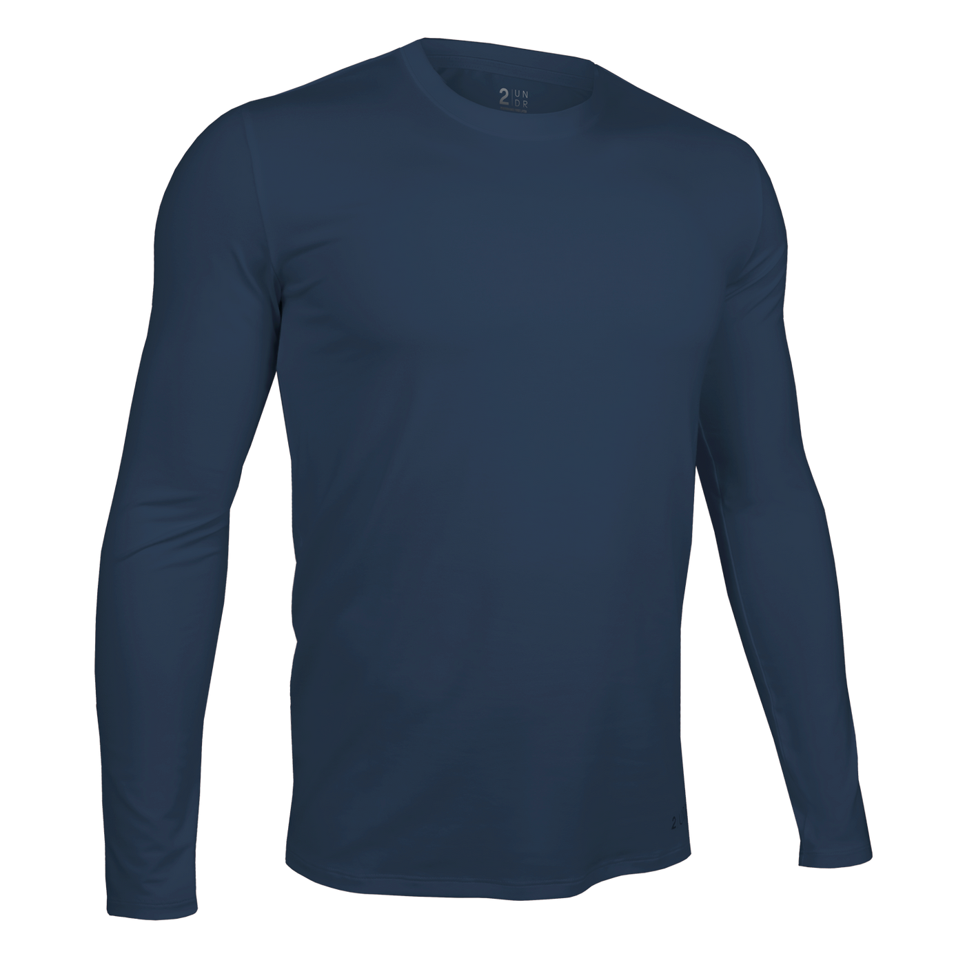 Luxury Long Sleeve Crew Tee - Pacific Navy