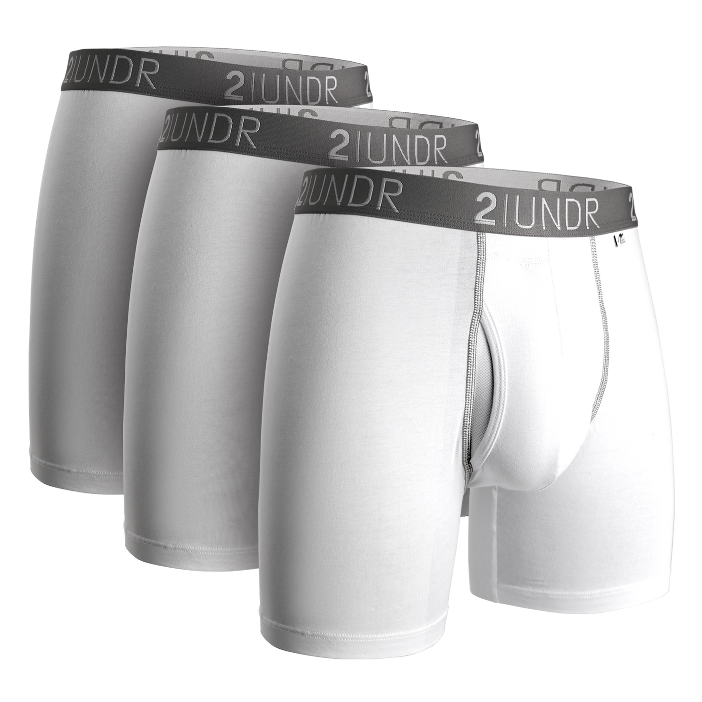 Swing Shift 6" Boxer Brief - 3 Pack Boxset - White