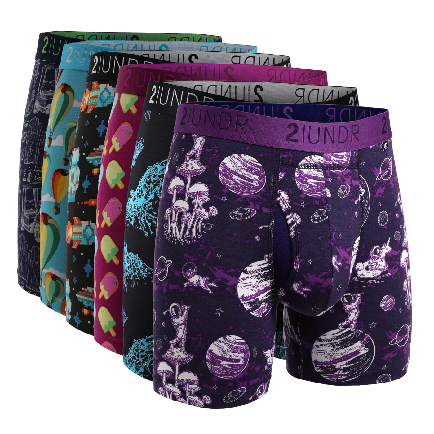 Swing Shift 6" Boxer Brief - Sky High Bundle