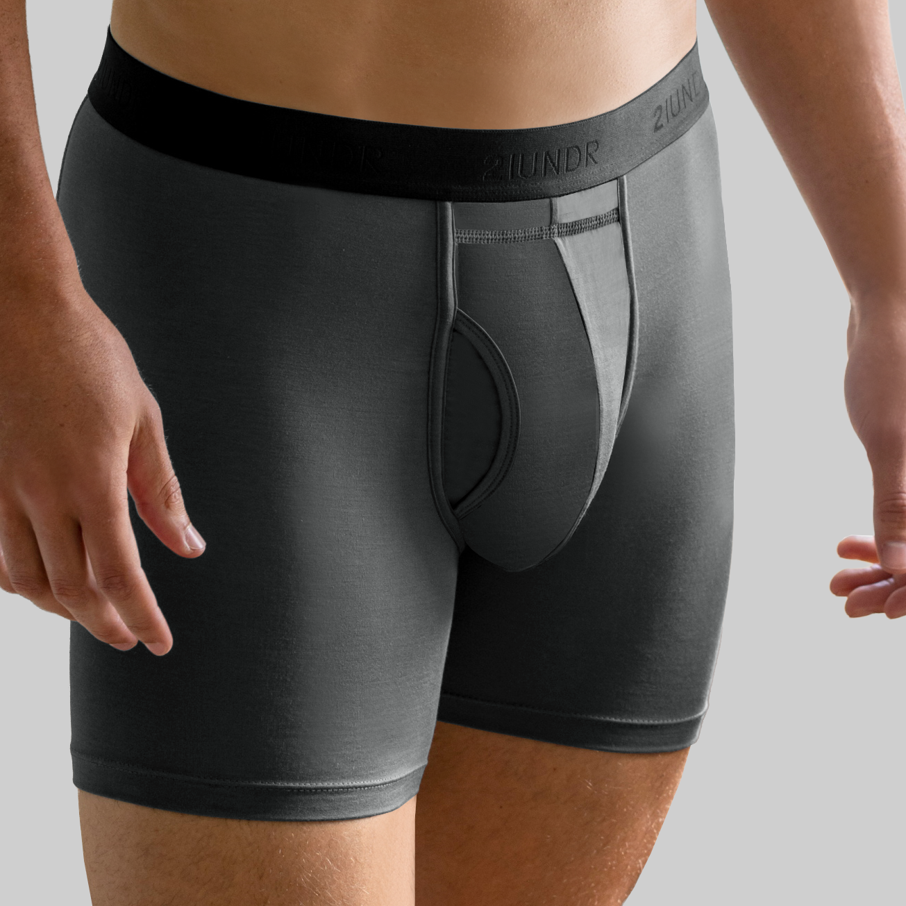 Day Shift 6" Boxer Brief - Grey