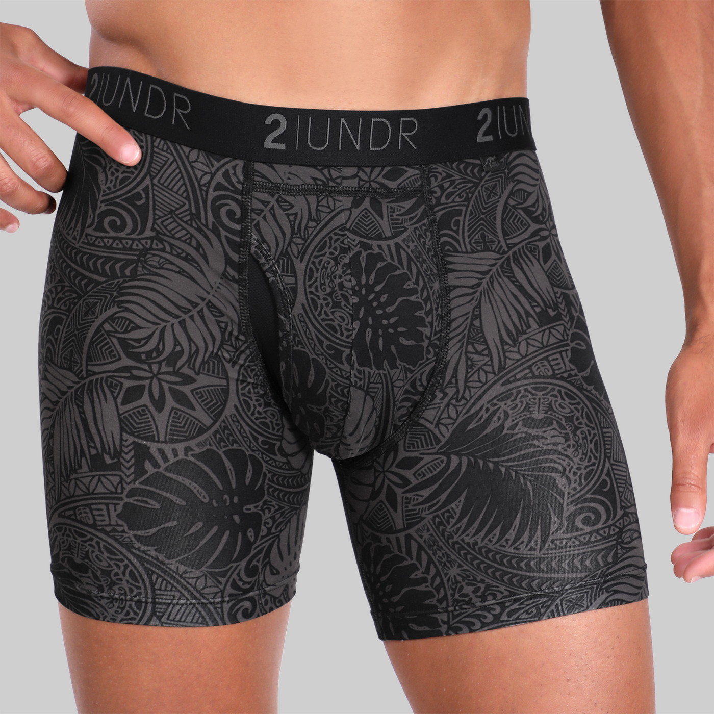Swing Shift 6" Boxer Brief - Coastal Black