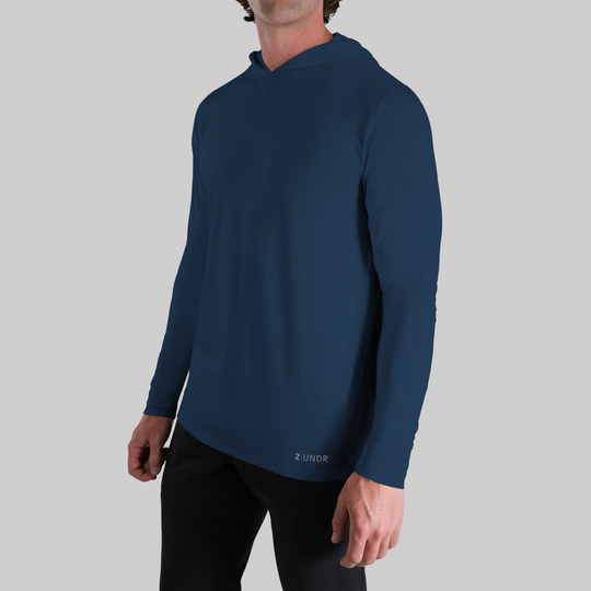 Gildan Ultra Cotton Long Sleeve T-Shirts - 2-Pack, Navy, Large, 100% Cotton