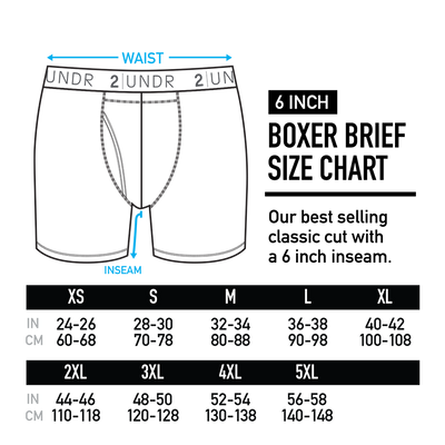 Swing Shift 6" Boxer Brief - 3 Pack Boxset - Navy