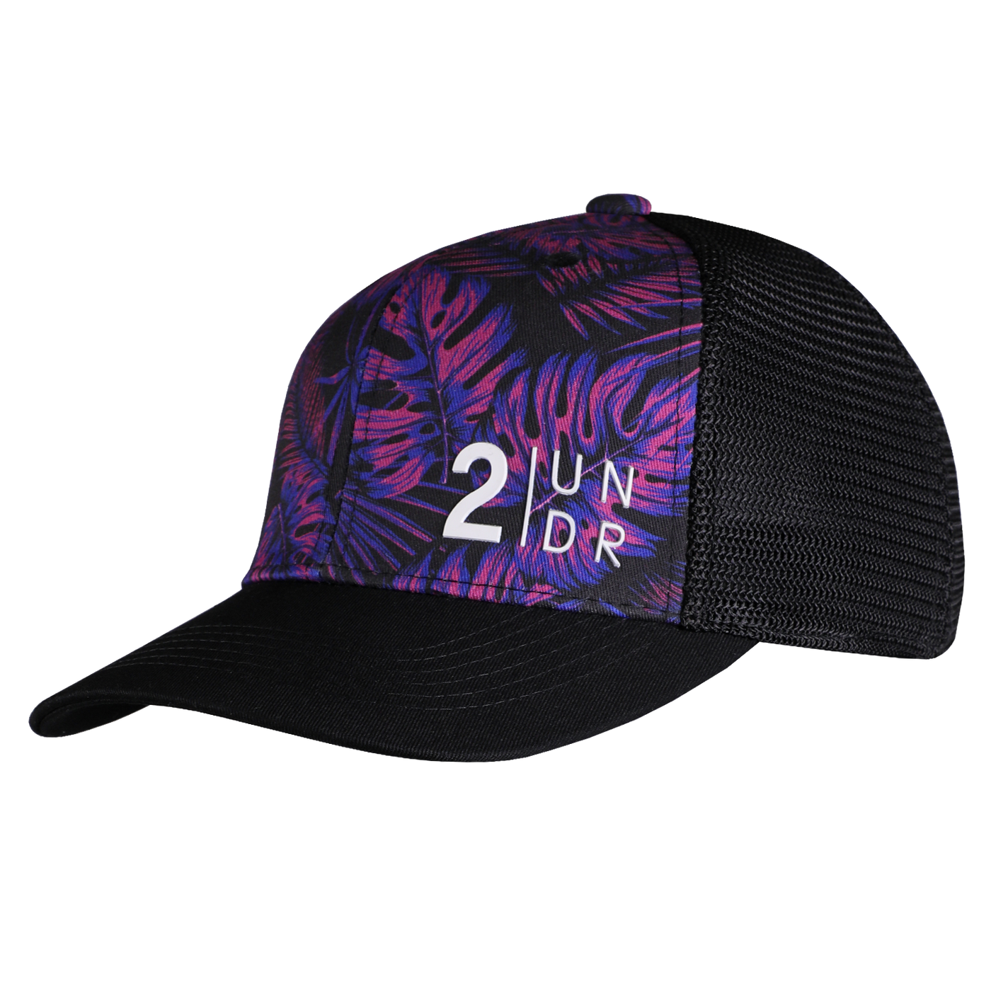 Snap Back  Mesh Print Hat - Ultraviolet