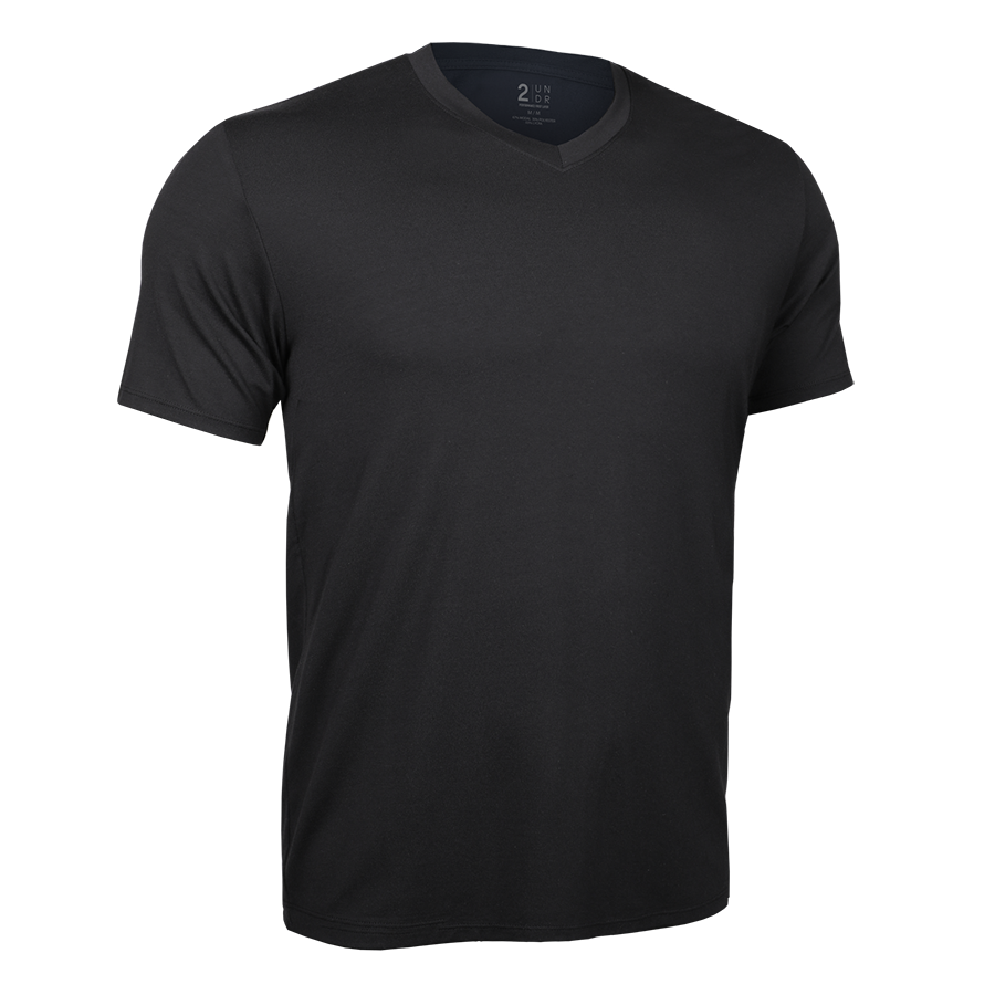 Luxury V Neck Tee - Black – 2UNDR